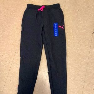 black and hot pink pants, PUMA